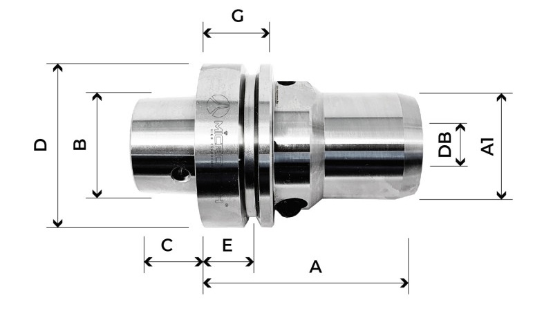 Гидропатрон HSK 63 F чертеж