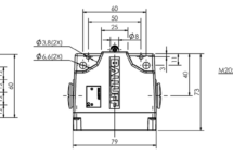 Блочный выключатель BNS 813-B04-L12-61-A-22-04 чертеж