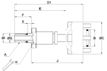1154-003-137 Ротационное соединение DEUBLIN чертеж