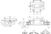 RGW45CCZAP Блок HIWIN размеры