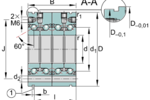 ZKLF3080-2RS-2AP-XL Шарикоподшипник INA чертеж