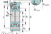 ZKLF3080-2RS-PE Шарикоподшипник INA чертеж