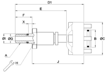 1154-003-163 Ротационное соединение DEUBLIN чертеж