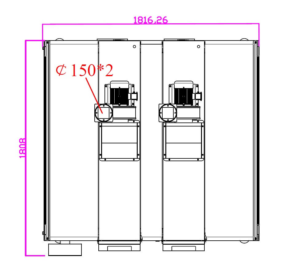 Габариты PURETE PRT-U2113E Габариты УФ-сушильного тоннеля PURETE PRT-U2113E